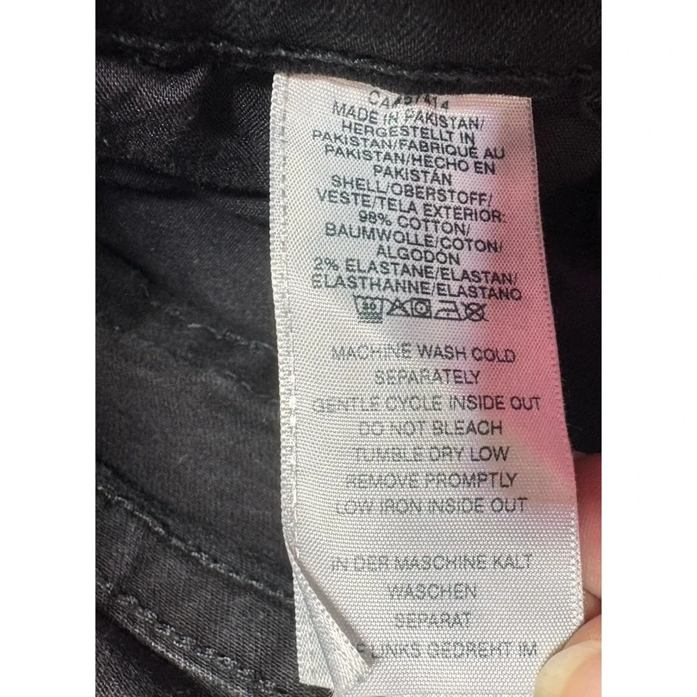 True Religion Ricky‎ Relaxed Straight Black Button Flap Pocket Jeans 36x32